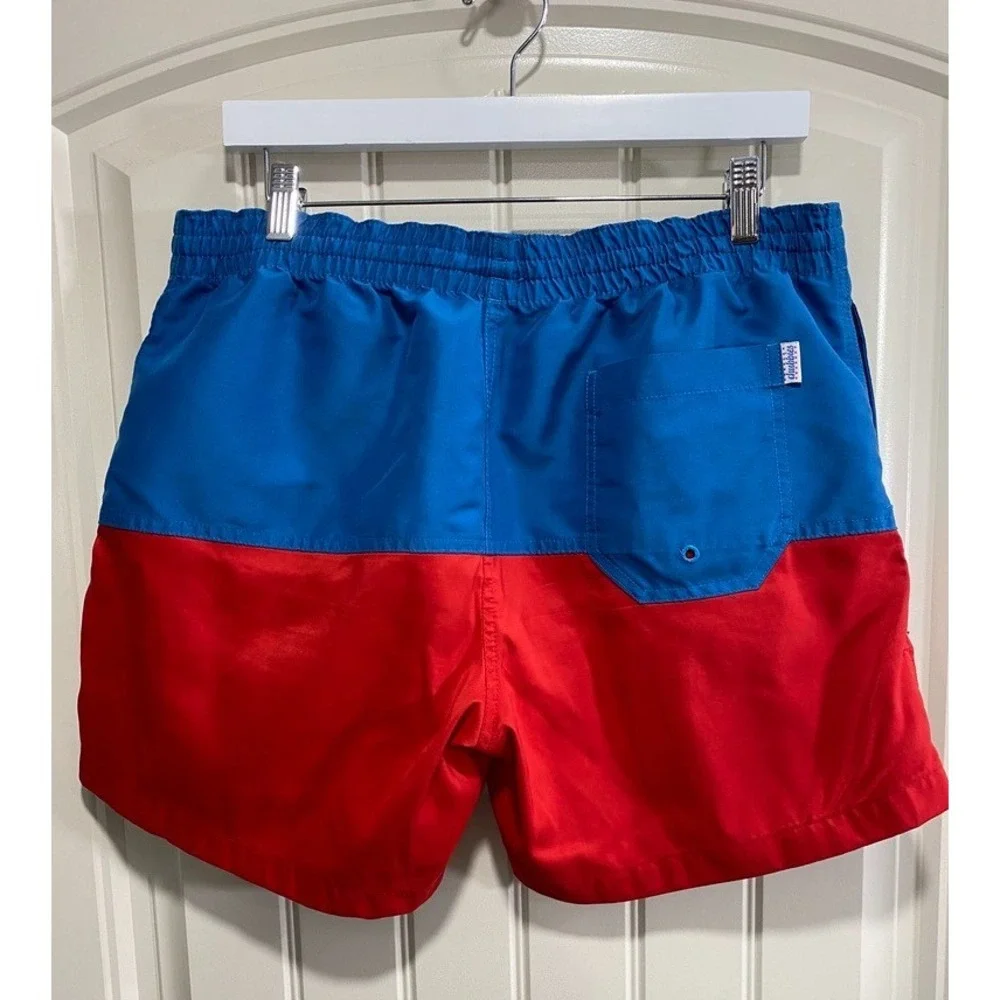 Chubbies Mens Swim Trunks Large Patriotic USA Drawstring Lined Pockets 6